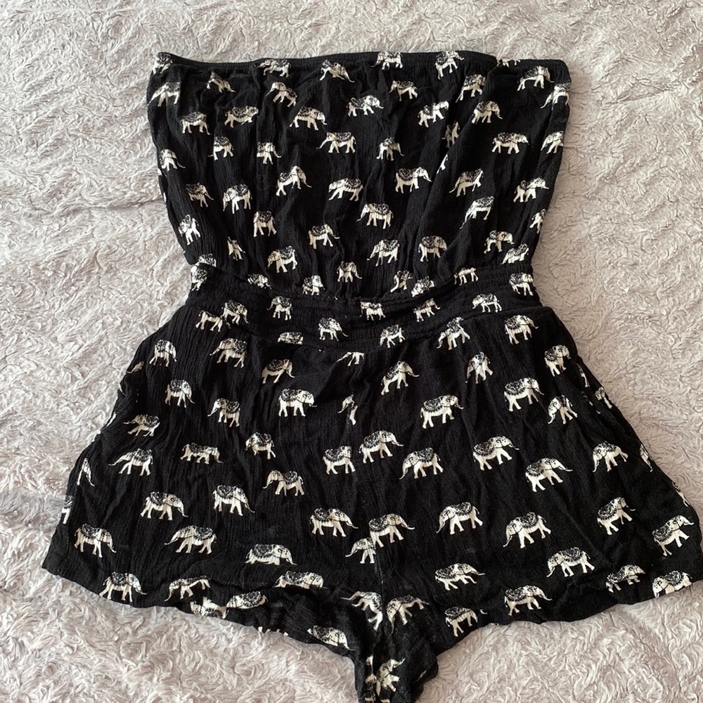 Elephant strapless romper